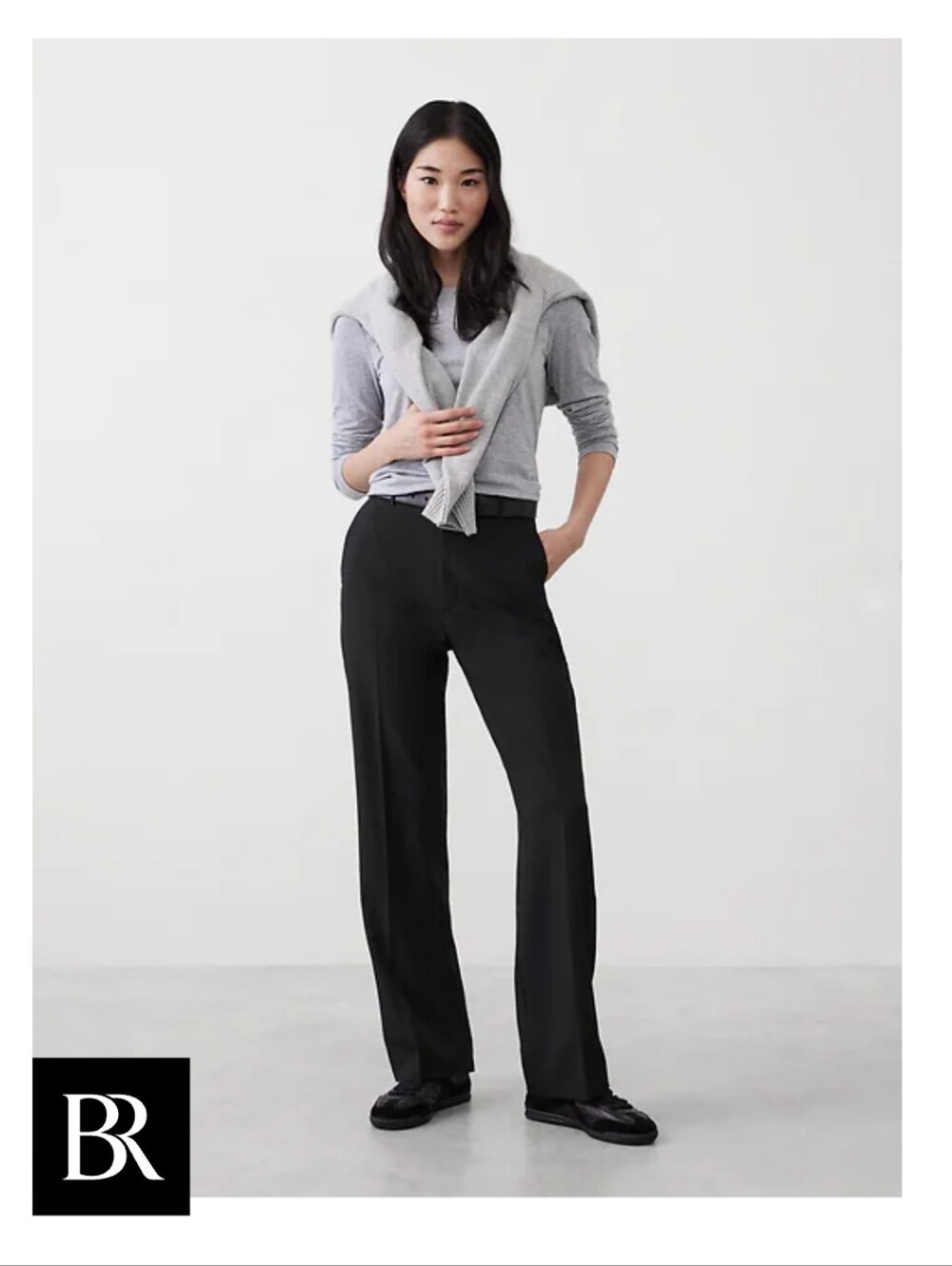 Banana Republic Sculpted Stretch Straight Trouser, Black, 18 Petite, BNWT